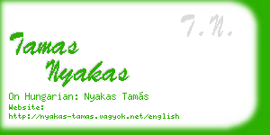 tamas nyakas business card